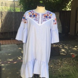 Floral Embroidered Summer Dress